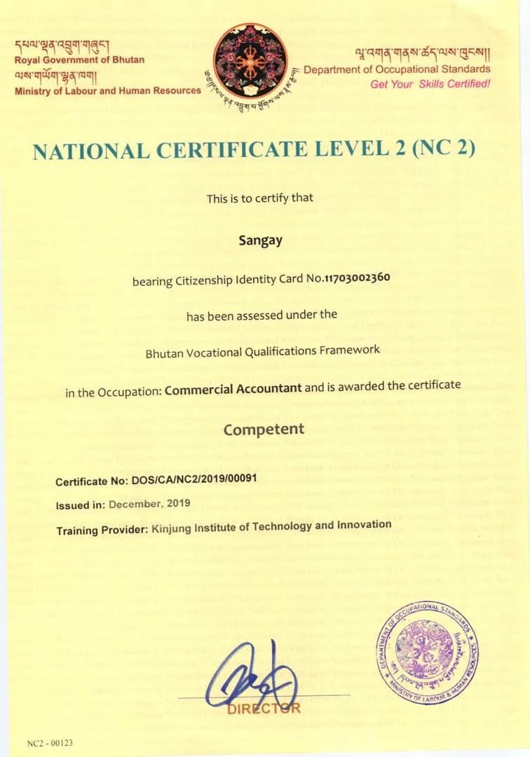 Commercial Accountant – National Certificate Level 2 (NC2)