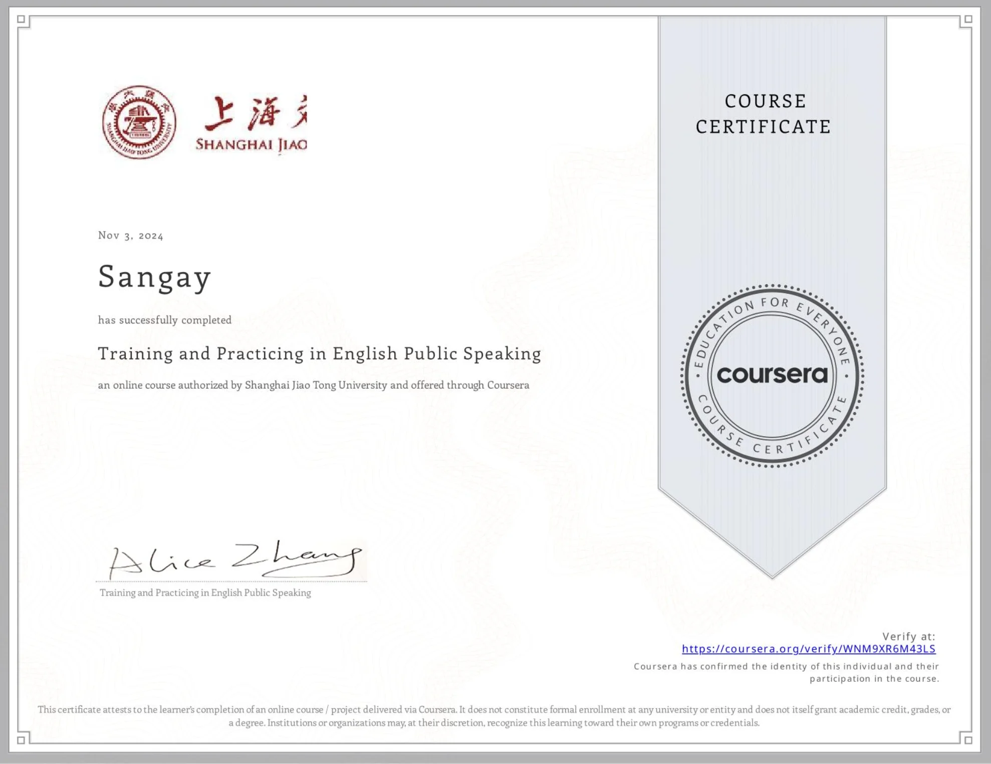 Training and Practicing in English Public Speaking