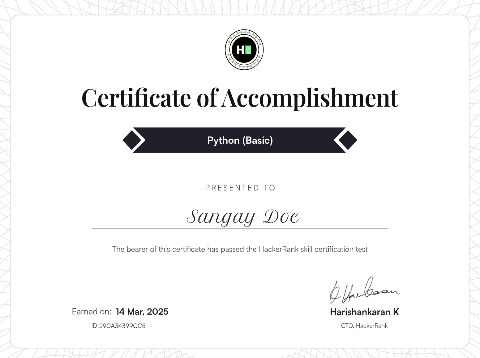 Python (HackerRank)